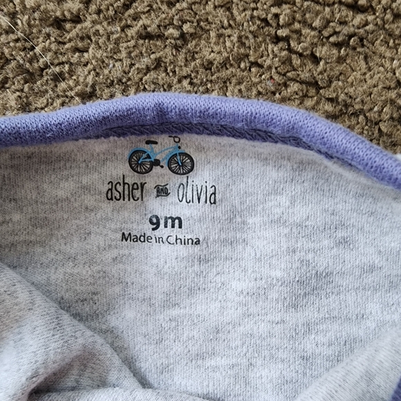 Blue/Grey Anchor Onesie, Kid's 9M - Picture 4 of 7